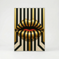 Bold Abstract Lip Wall Art - Poutica
