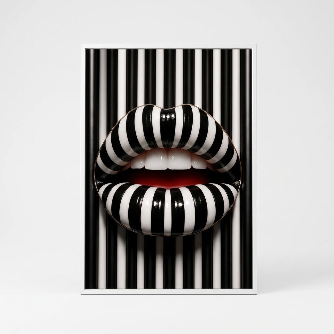 Bold Abstract Lip Wall Art - Poutica