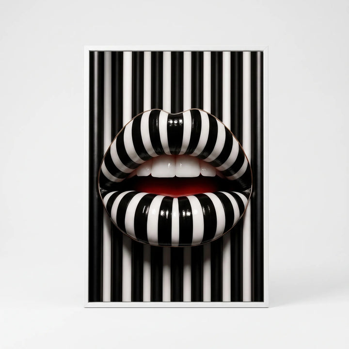 Bold Abstract Lip Wall Art - Poutica
