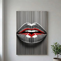 Bold Abstract Lip Wall Art - Poutica
