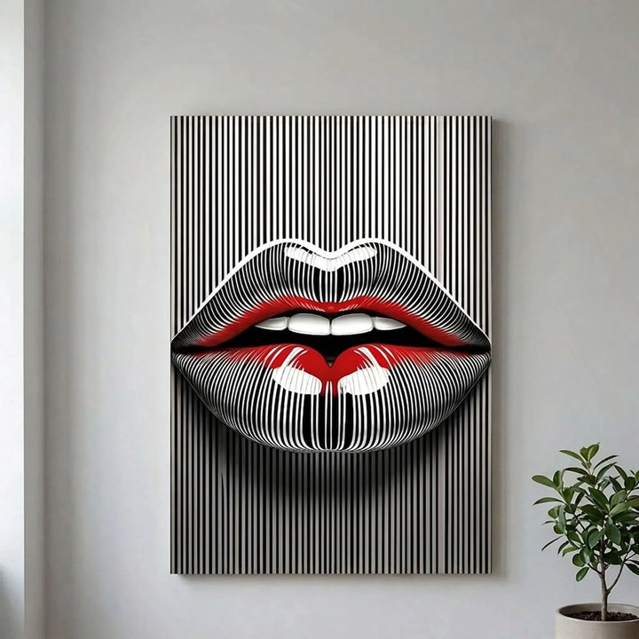 Bold Abstract Lip Wall Art - Poutica