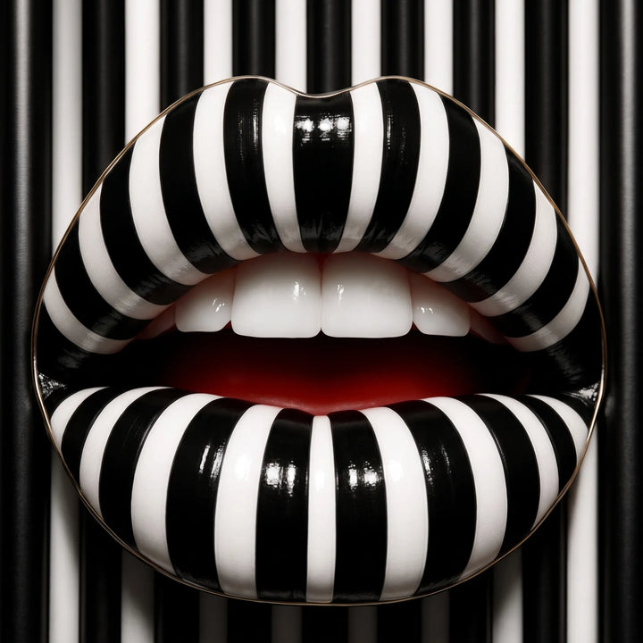 Bold Abstract Lip Wall Art - Poutica