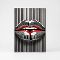 Bold Abstract Lip Wall Art - Poutica
