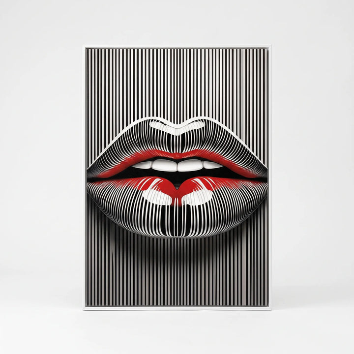 Bold Abstract Lip Wall Art - Poutica