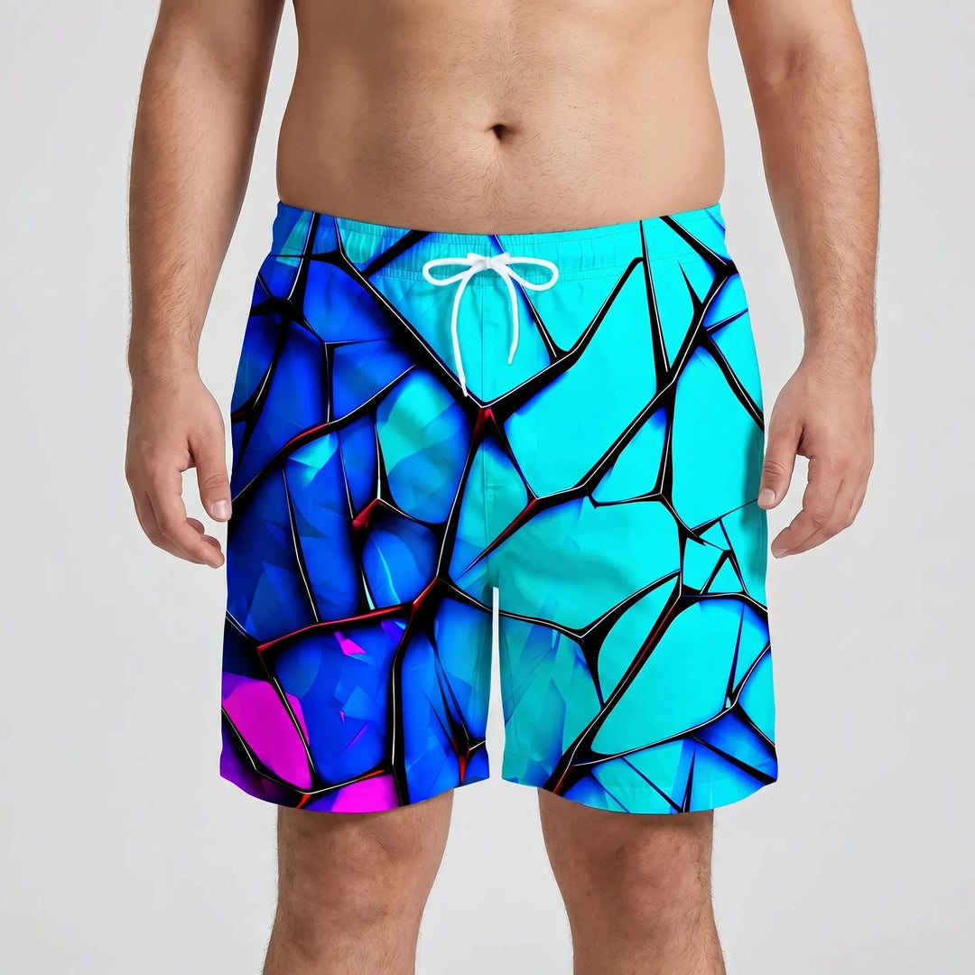 Bold Graphic Print Casual Shorts - Taylor