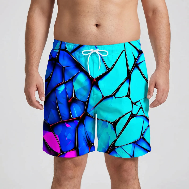 Bold Graphic Print Casual Shorts - Taylor