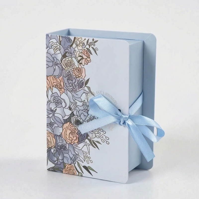 Book Shaped Floral Favour Box - Novellia