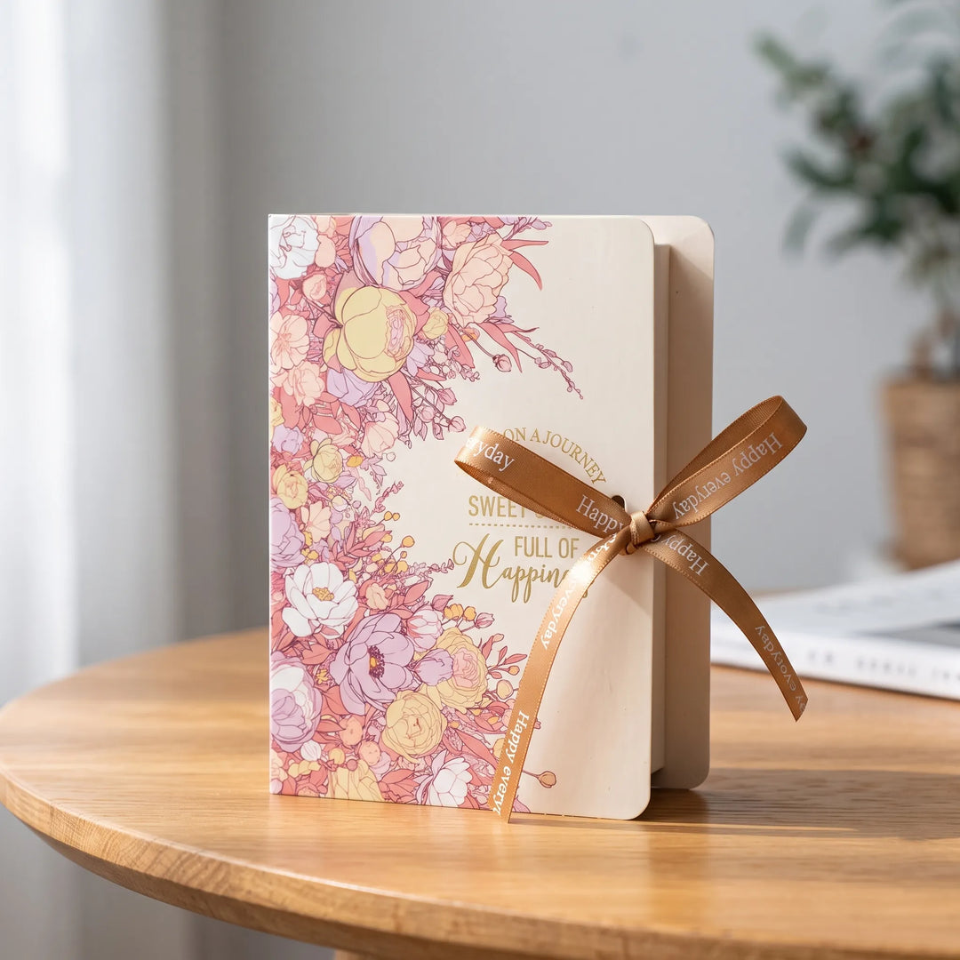 Book Shaped Floral Favour Box - Novellia