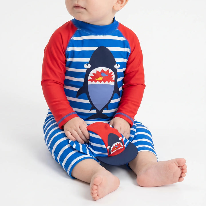 Boys Cartoon Print Swimwear Set - Aquakid
