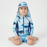 Boys Cartoon Print Swimwear Set - Aquakid