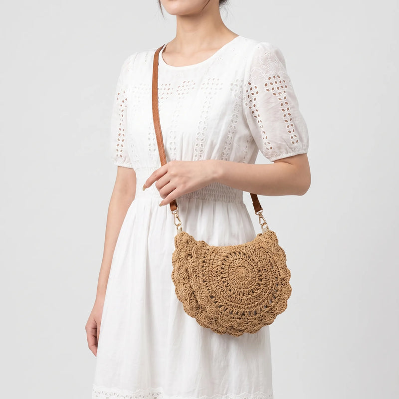 Brown Woven Handbag - Nomiia