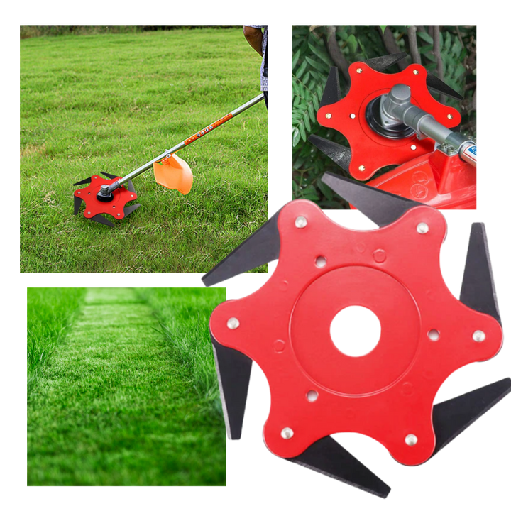 Robust trimmer head with 6 steel blades – TrimmBlade
