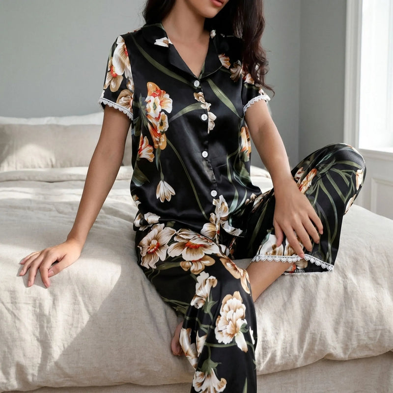 Button Up Pyjama Set - Marguerite