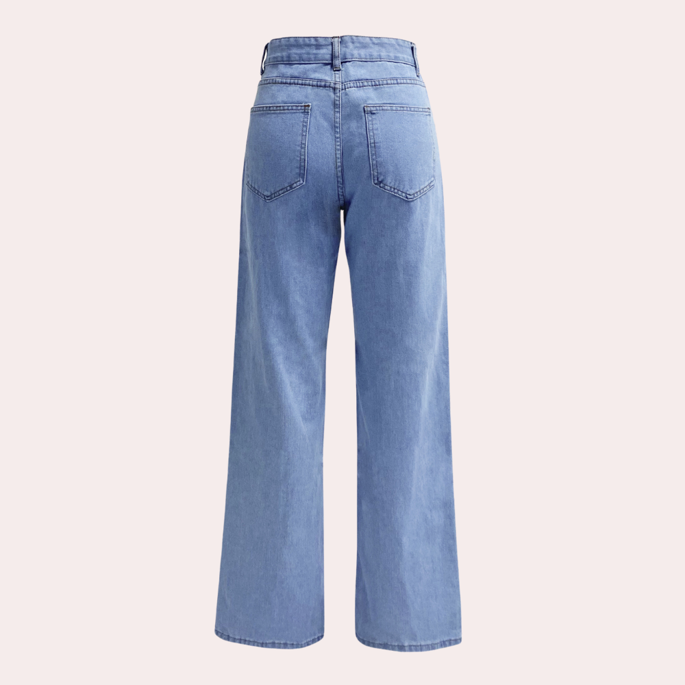 High Waist Baggy Ladies Jeans – Elara