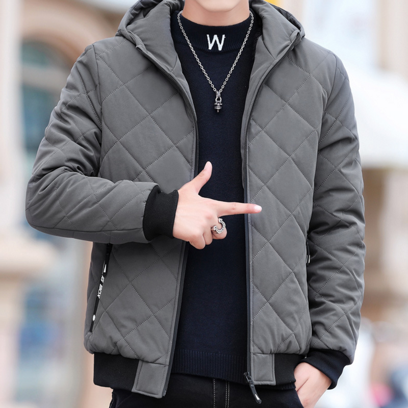 Quilted Men's Jacket with Hood – Dario