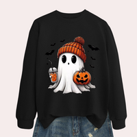 Ladies Halloween Sweatshirt with Ghost Print – Liora