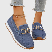 Casual Buckle Slip-On Loafers - Vivian