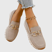 Casual Buckle Slip-On Loafers - Vivian