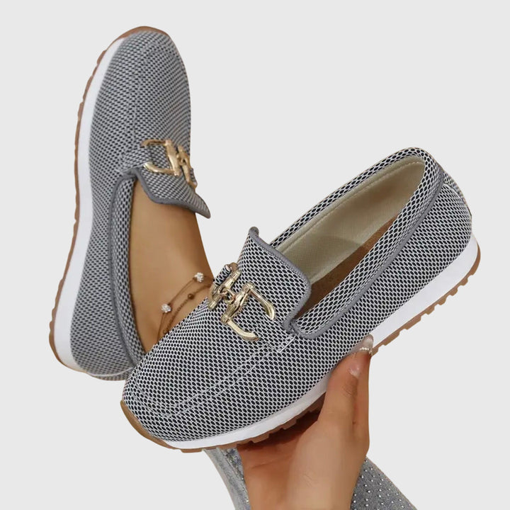 Casual Buckle Slip-On Loafers - Vivian