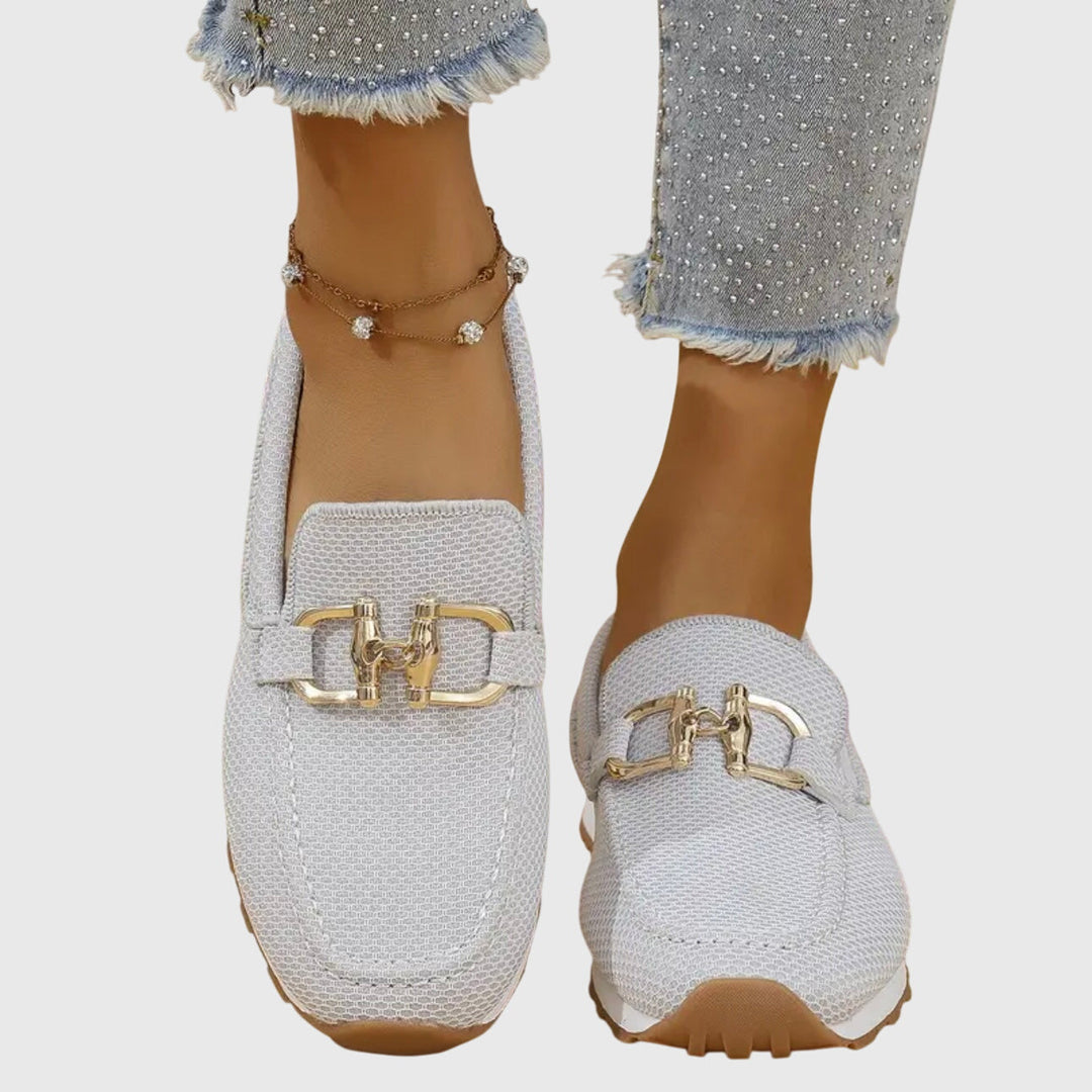 Casual Buckle Slip-On Loafers - Vivian