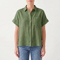 Casual Button-Down Shirt -  Kelley
