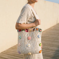 Casual Crochet Tote Bag - Florinta