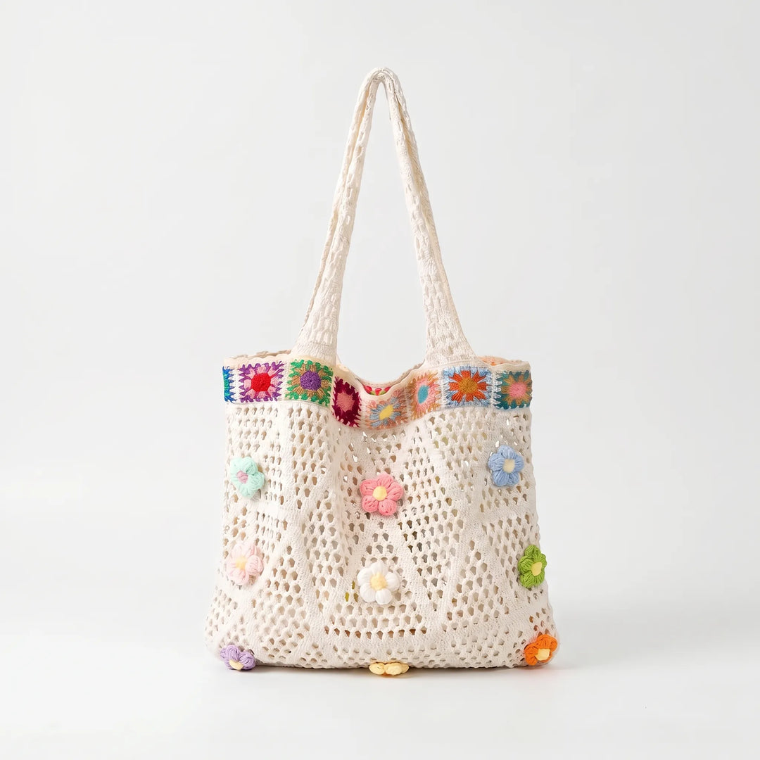 Casual Crochet Tote Bag - Florinta