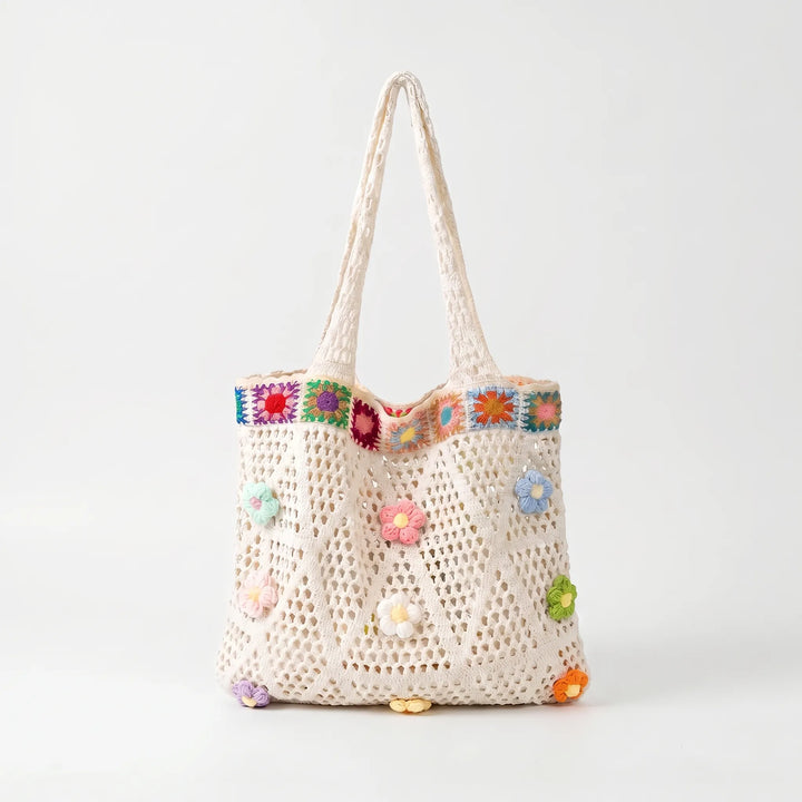 Casual Crochet Tote Bag - Florinta