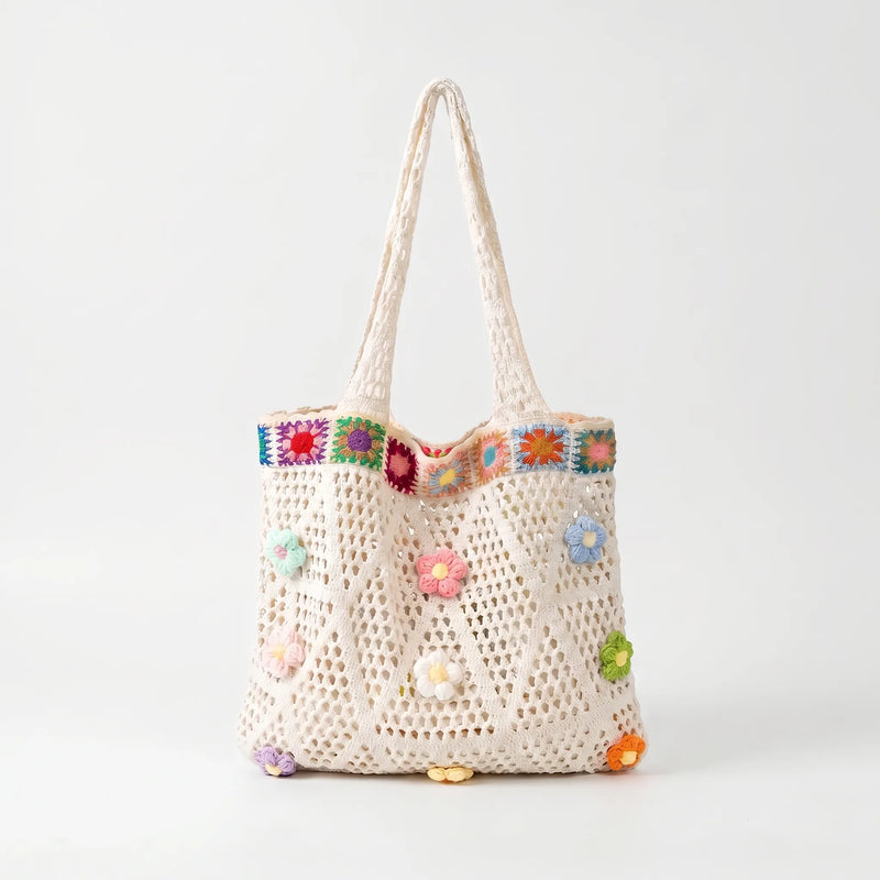 Casual Crochet Tote Bag - Florinta