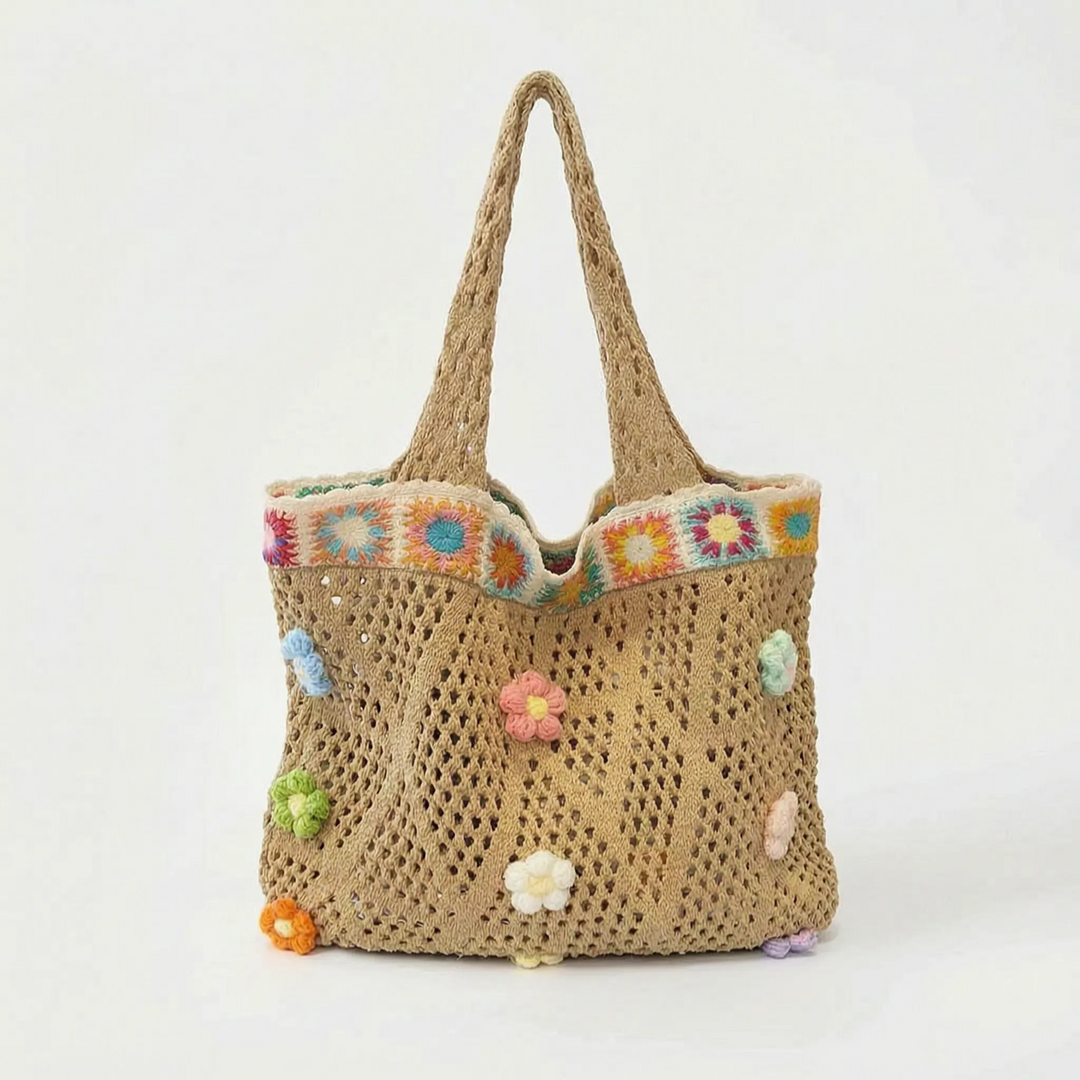 Casual Crochet Tote Bag - Florinta