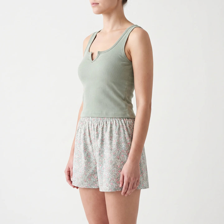 Casual Sleeveless Pyjama Short Set - Cynthia