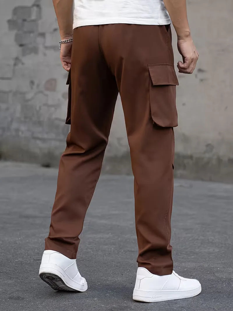 Casual Straight Leg Mens Cargo Trousers - Perry