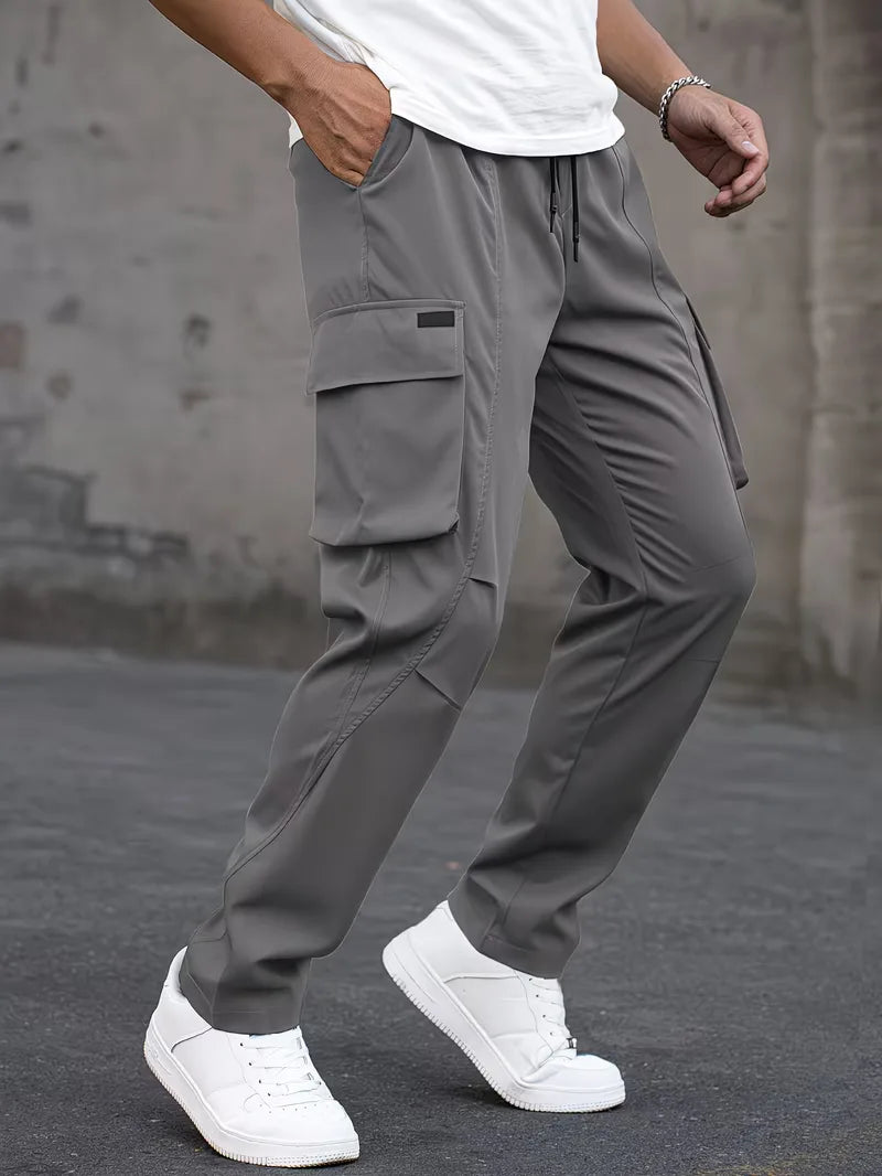 Casual Straight Leg Mens Cargo Trousers - Perry