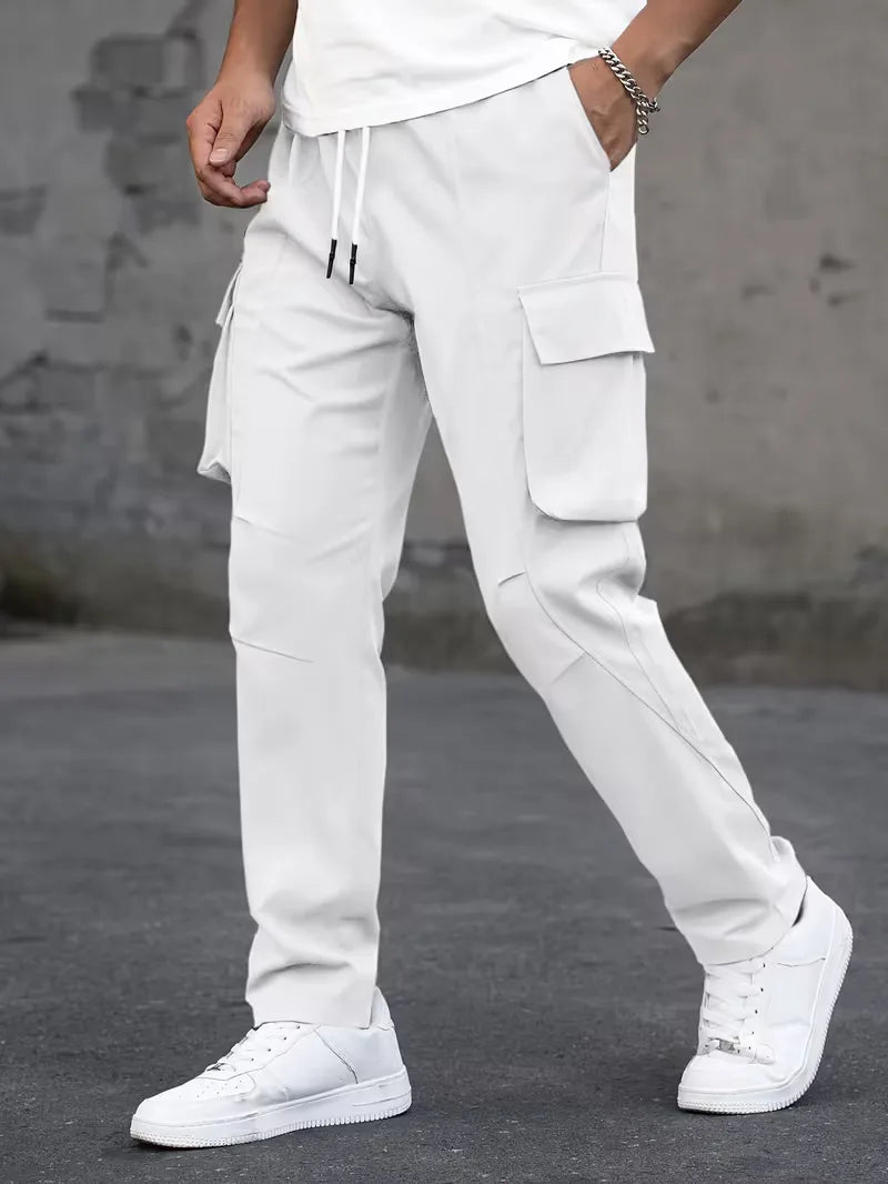 Casual Straight Leg Mens Cargo Trousers - Perry