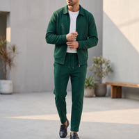 Casual Waffle Textured Mens Tracksuit Set - Nicholas
