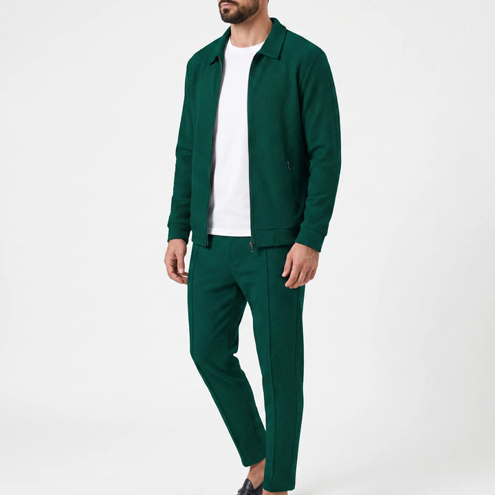 Casual Waffle Textured Mens Tracksuit Set - Nicholas