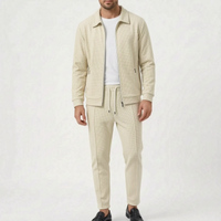 Casual Waffle Textured Mens Tracksuit Set - Nicholas