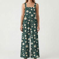 Casual Wide-Leg Floral Jumpsuit - Jessica