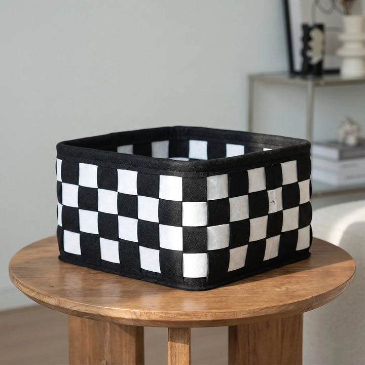 Checkerboard Pattern Rectangular Basket - Chexal