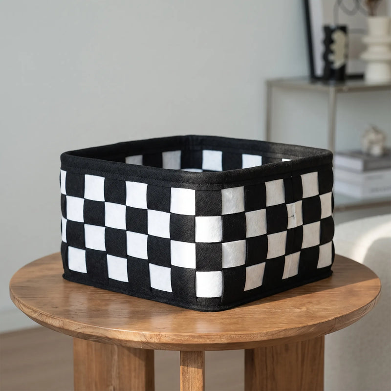 Checkerboard Pattern Rectangular Basket - Chexal