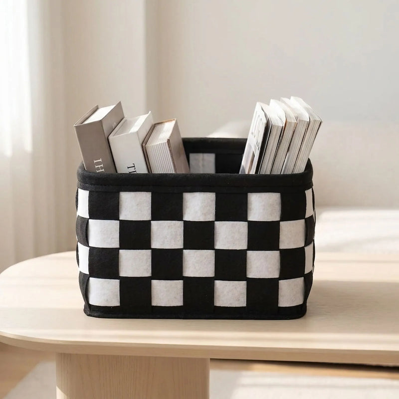 Checkerboard Pattern Rectangular Basket - Chexal