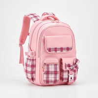 Checkered Detail School Rucksack - Pledra