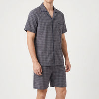 Chequered Men's Pyjama Short Set - Daniel