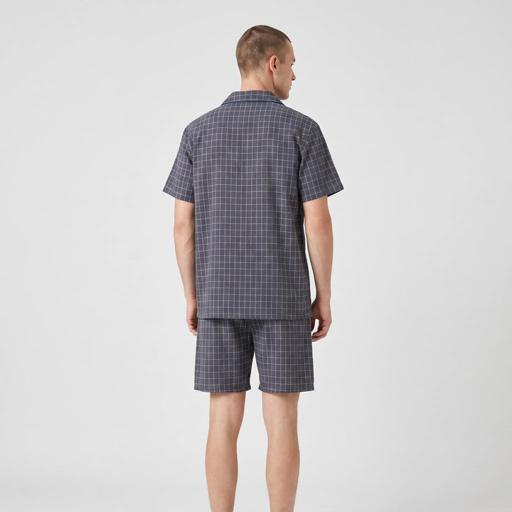 Chequered Men's Pyjama Short Set - Daniel