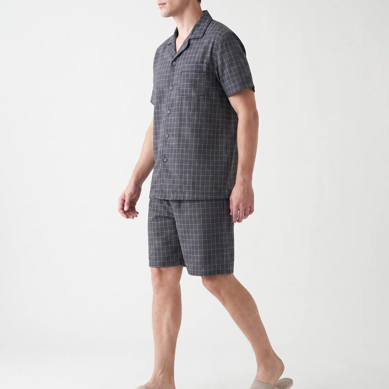 Chequered Men's Pyjama Short Set - Daniel