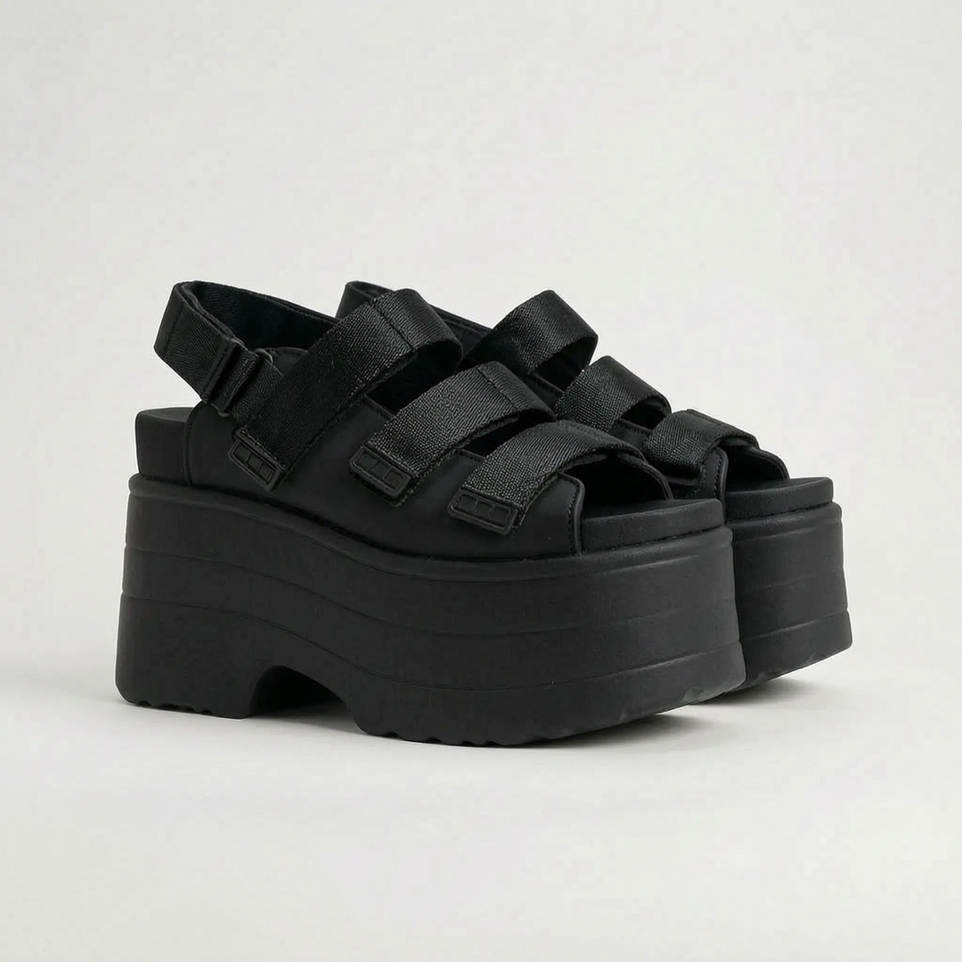 Chunky Platform Sandals - Ruby