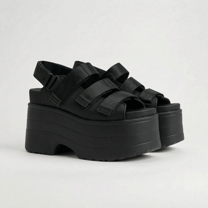 Chunky Platform Sandals - Ruby