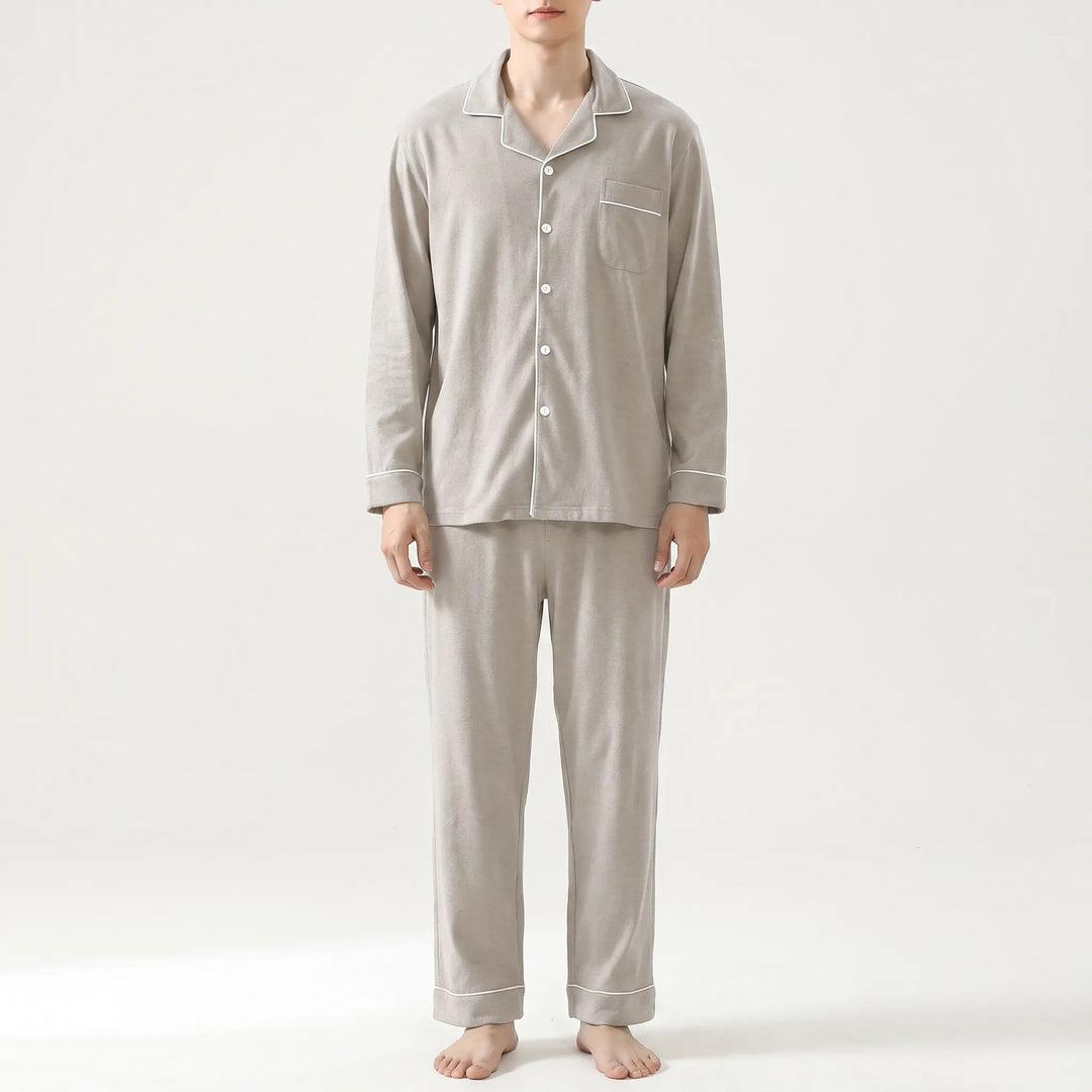 Classic Button-Down Mens Pyjama Set - Philip