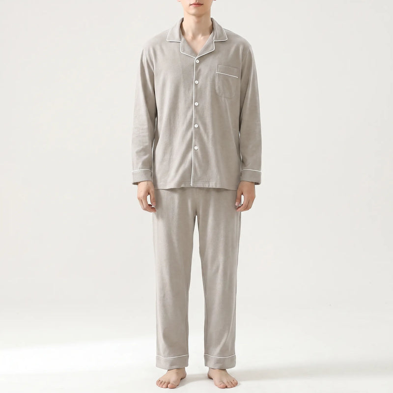 Classic Button-Down Mens Pyjama Set - Philip