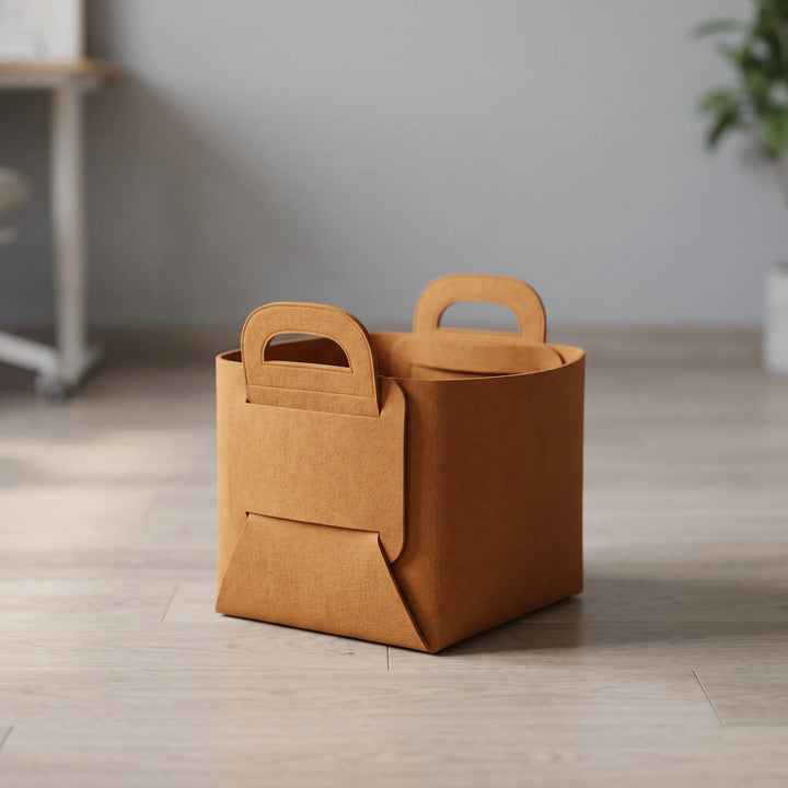 Collapsible Soft Textured Home Storage Basket - Baskio